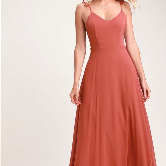 lulus rusty rose dress